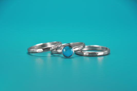 Turquoise Birthstone Stacking Ring