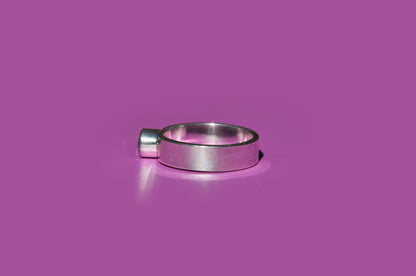 Amethyst Tube Set Ring
