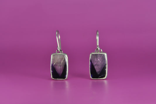 Trapiche Amethyst Dangle Earrings