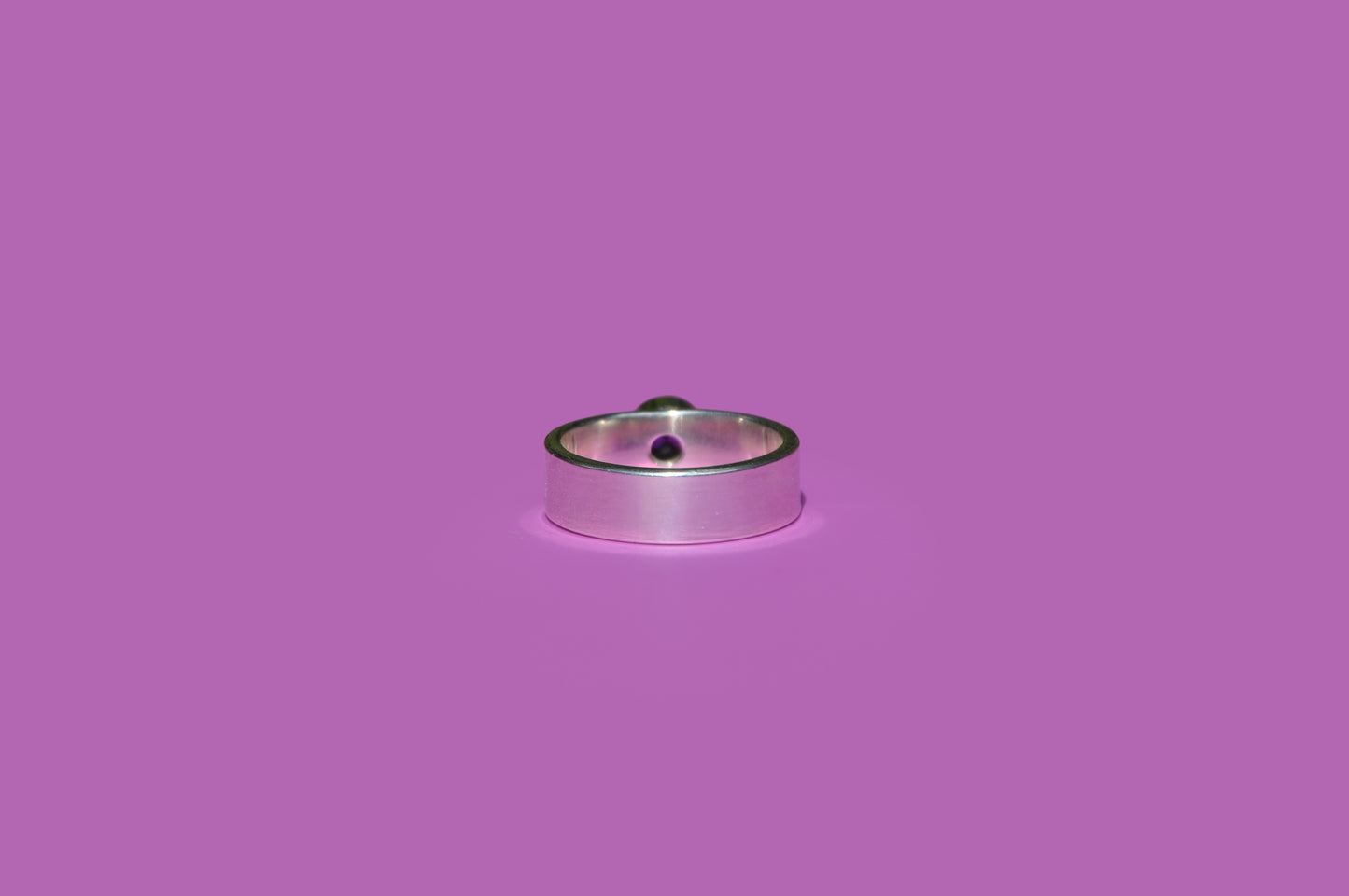 Amethyst Tube Set Ring