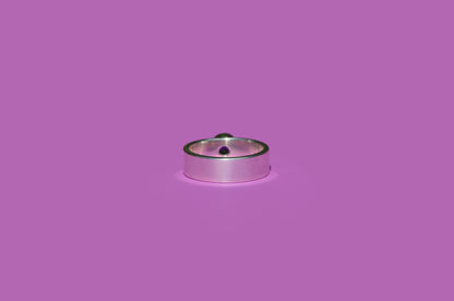 Amethyst Tube Set Ring