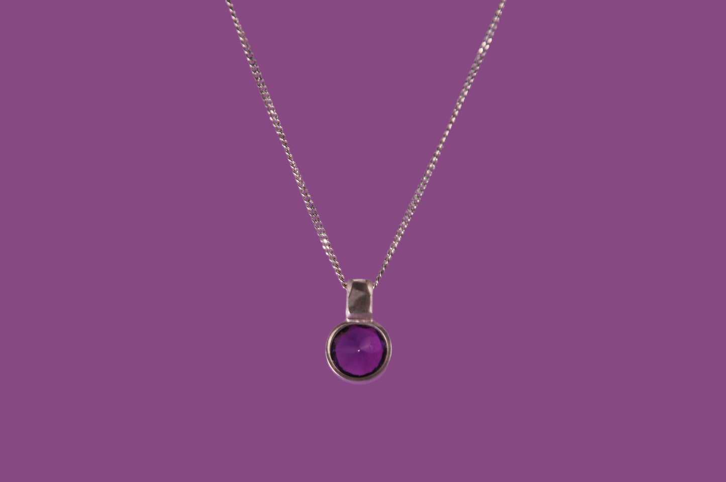 Amethyst Solitaire Pendant