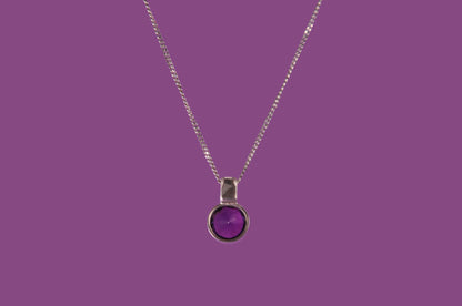 Amethyst Solitaire Pendant