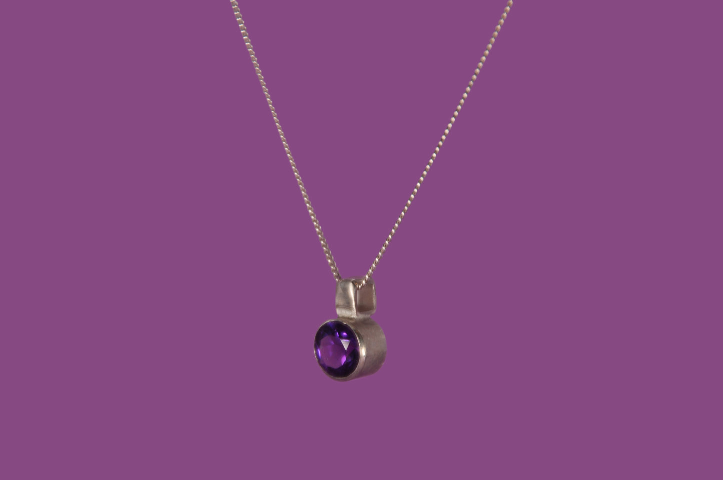 Amethyst Solitaire Pendant