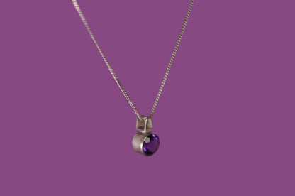 Amethyst Solitaire Pendant