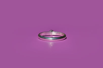 Amethyst Tube Set Ring