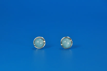 Aquamarine Roller Stud Earrings