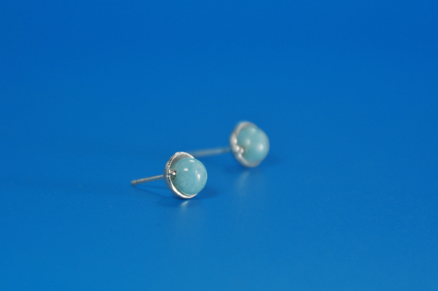 Aquamarine Roller Stud Earrings