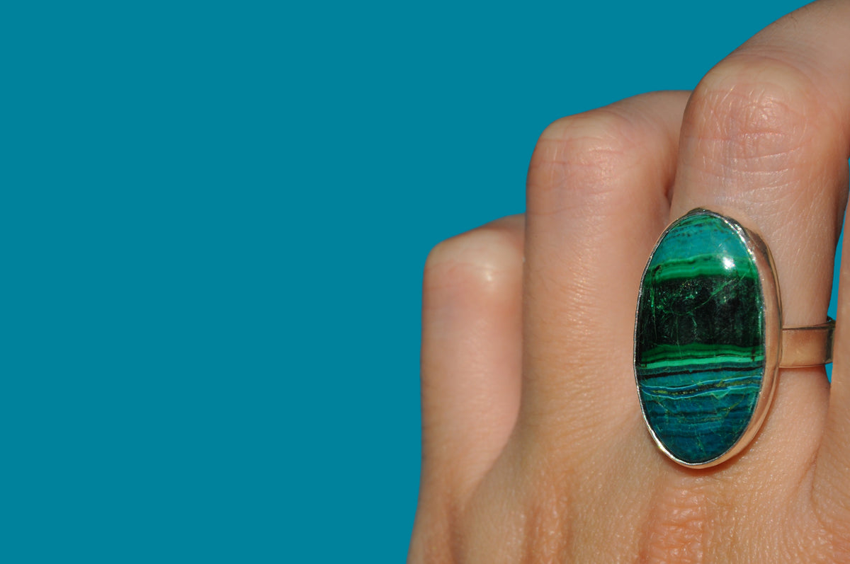 Chrysocolla Malachite Ring