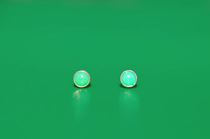 Chrysoprase Stud Earrings