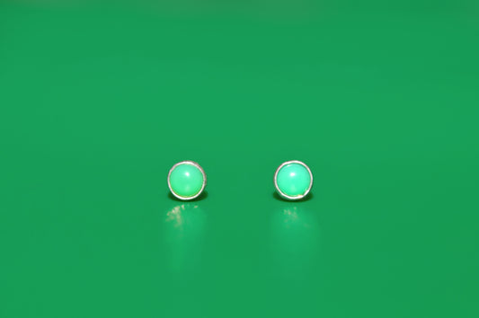 Chrysoprase Stud Earrings