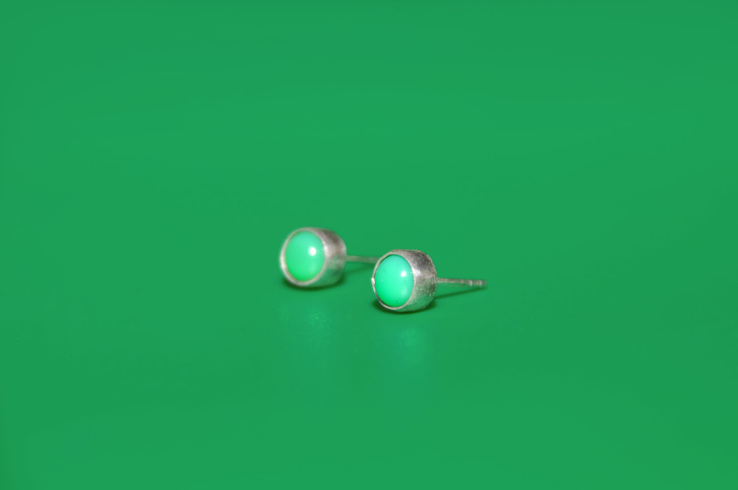 Chrysoprase Stud Earrings