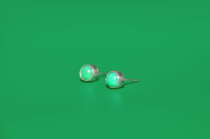 Chrysoprase Stud Earrings