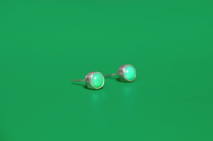 Chrysoprase Stud Earrings