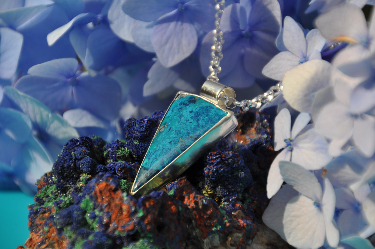 Azurite Pendant Necklace