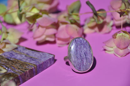 Charoite Oval Ring