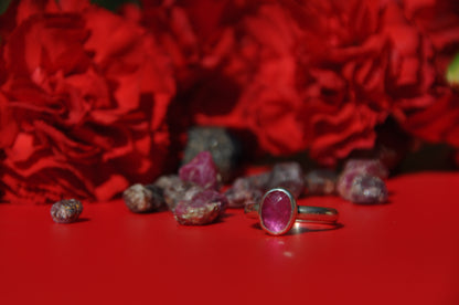 Rose Cut Thai Pink Sapphire Ring