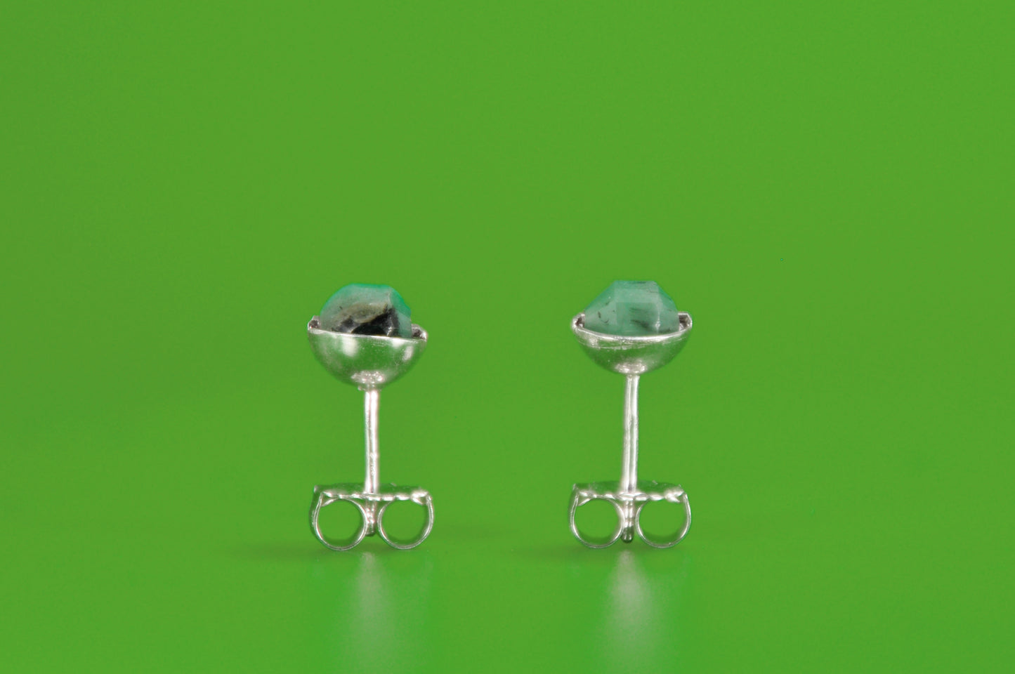 Emerald Roller Stud Earrings