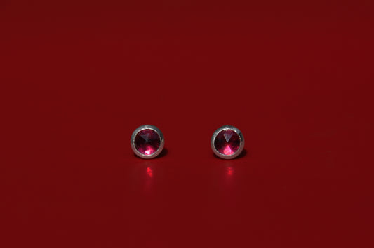 Garnet Birthstone Stud Earrings