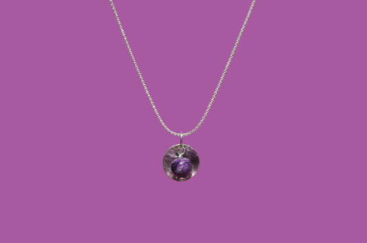 Charoite "Clam Shell" Necklace
