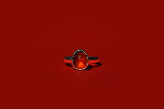 Hessonite Garnet Ring