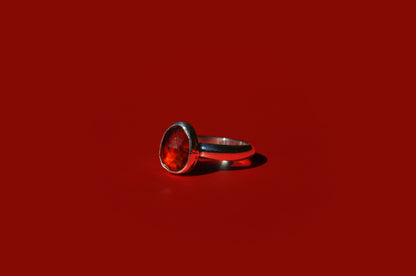 Hessonite Garnet Ring