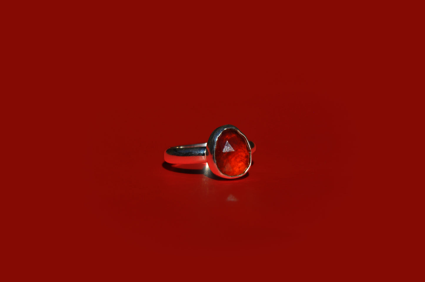 Hessonite Garnet Ring