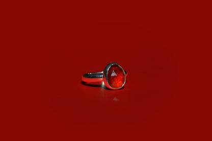 Hessonite Garnet Ring