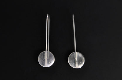 Labradorite Circle Sterling Silver Drop Earrings