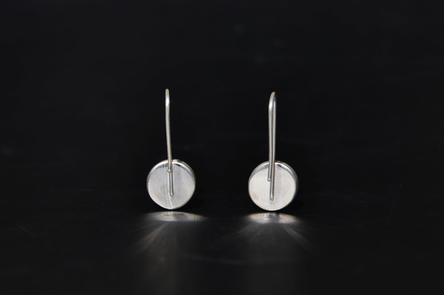 Labradorite Circle Sterling Silver Drop Earrings