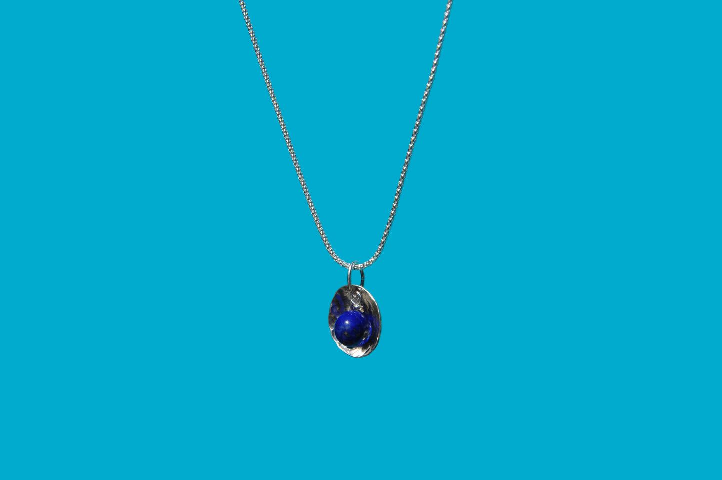 Lapis "Clam Shell" Necklace