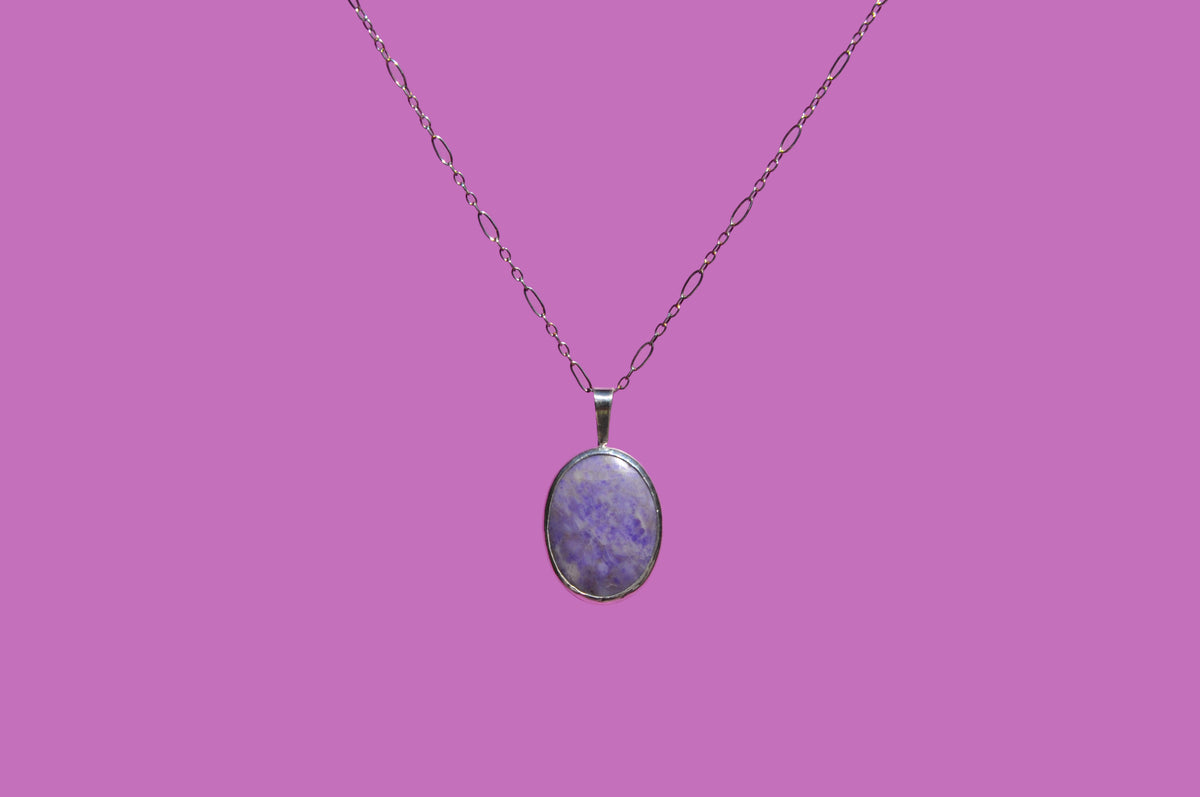 Lavender Jade Pendant Necklace