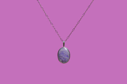 Lavender Jade Pendant Necklace
