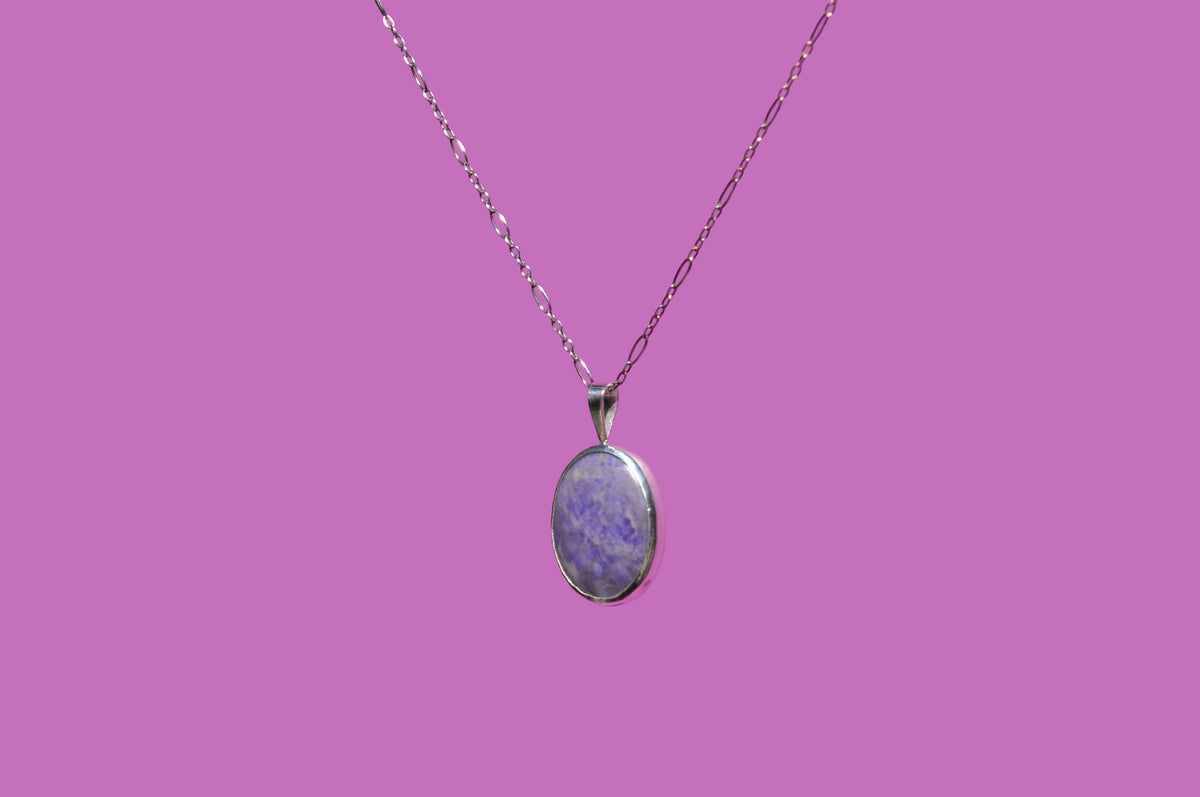 Lavender Jade Pendant Necklace