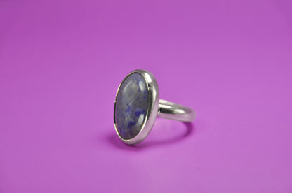 Turkish Lavender Jade Oval Ring