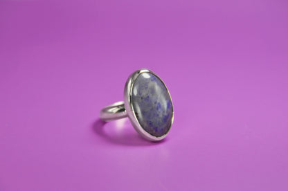 Turkish Lavender Jade Oval Ring