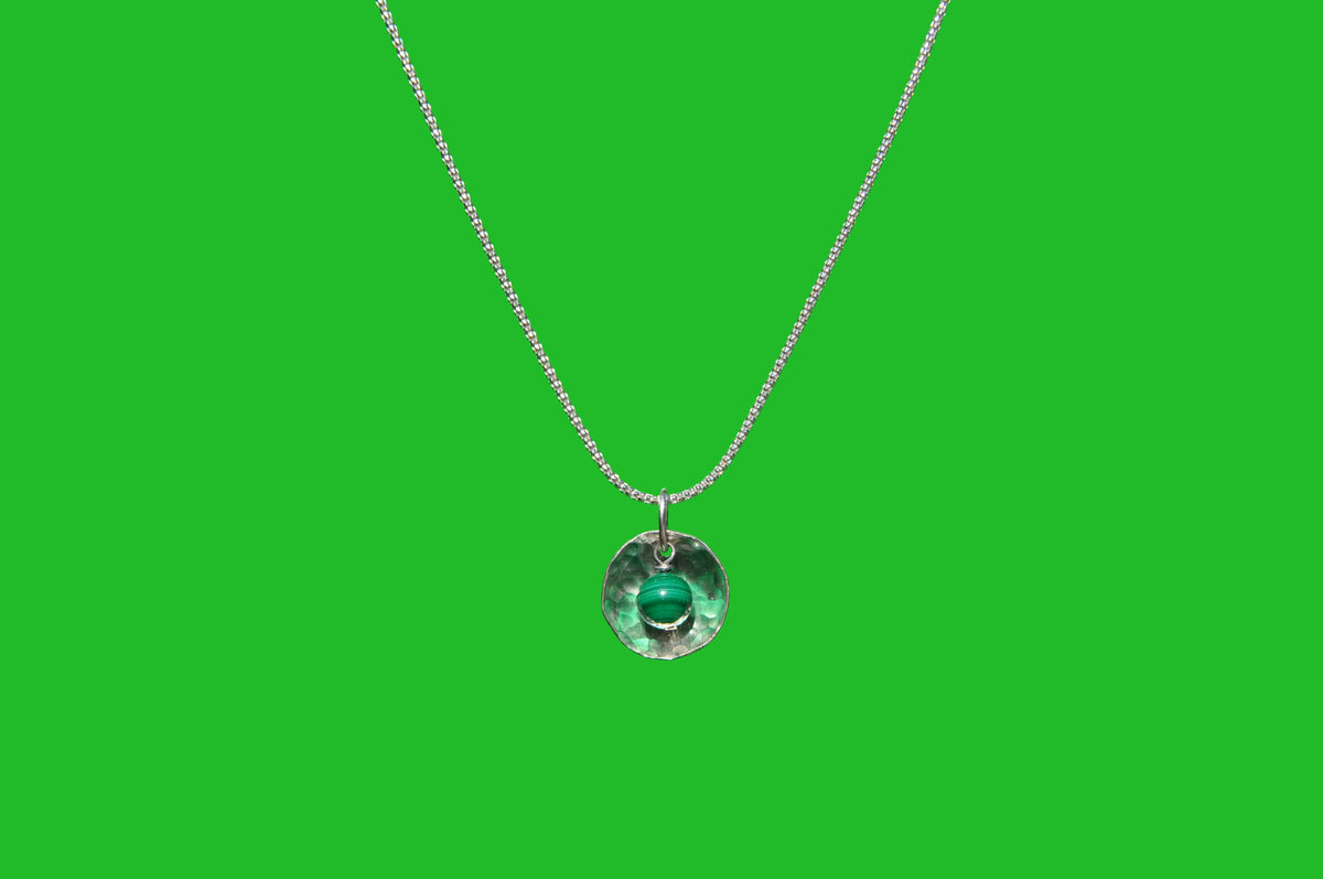 Malachite "Clam Shell" Necklace