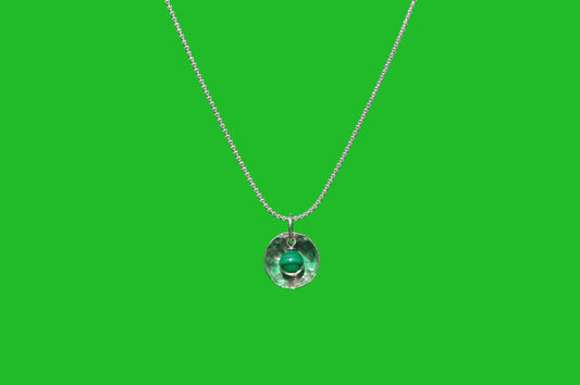 Malachite "Clam Shell" Necklace