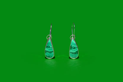 Malachite Teardrop Earrings