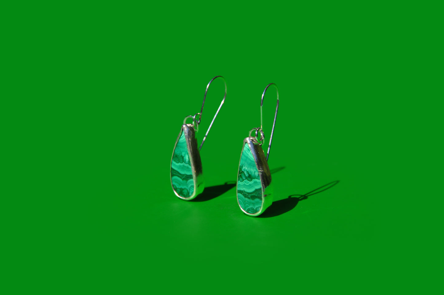 Malachite Teardrop Earrings