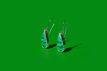 Malachite Teardrop Earrings