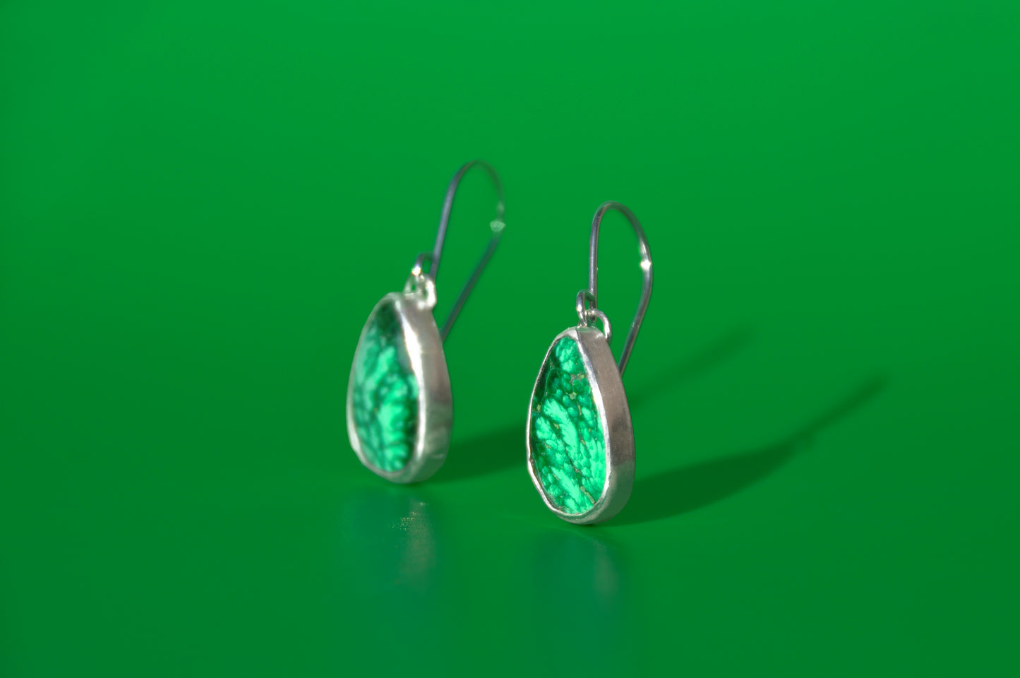 Malachite Teardrop Earrings