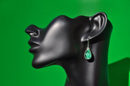 Malachite Teardrop Earrings