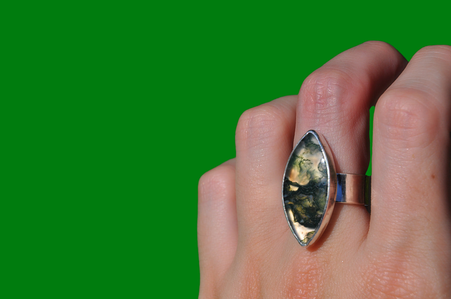 Moss Agate Ring
