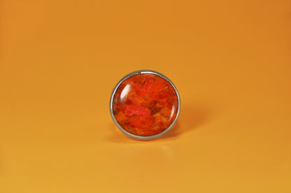 Orange Copper Turquoise Ring