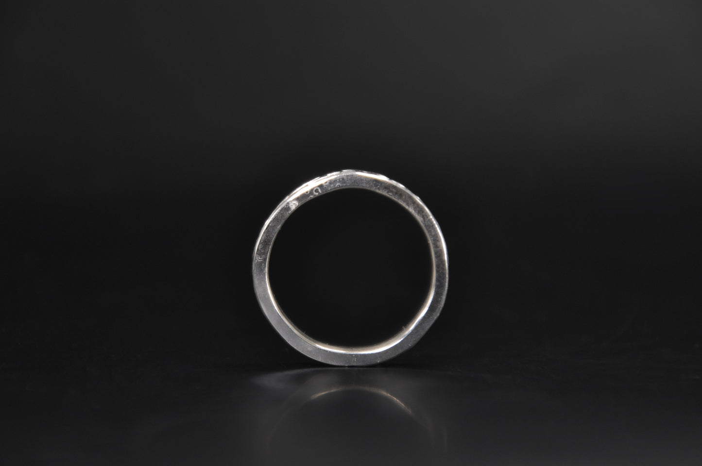 Wave Patterned Sterling Silver Band