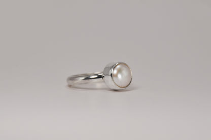 Pearl Sterling Silver Ring