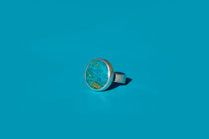 Peruvian Blue Opalina Ring