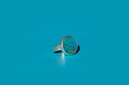 Peruvian Blue Opalina Ring
