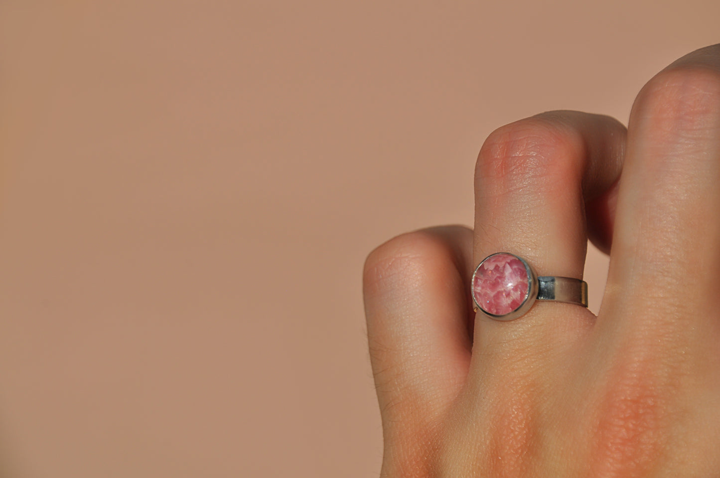 Rhodochrosite Ring